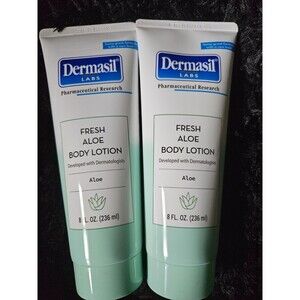 Dermasil Fresh Aloe Lotion Set of 2 Hydrating Moisturizer 8oz